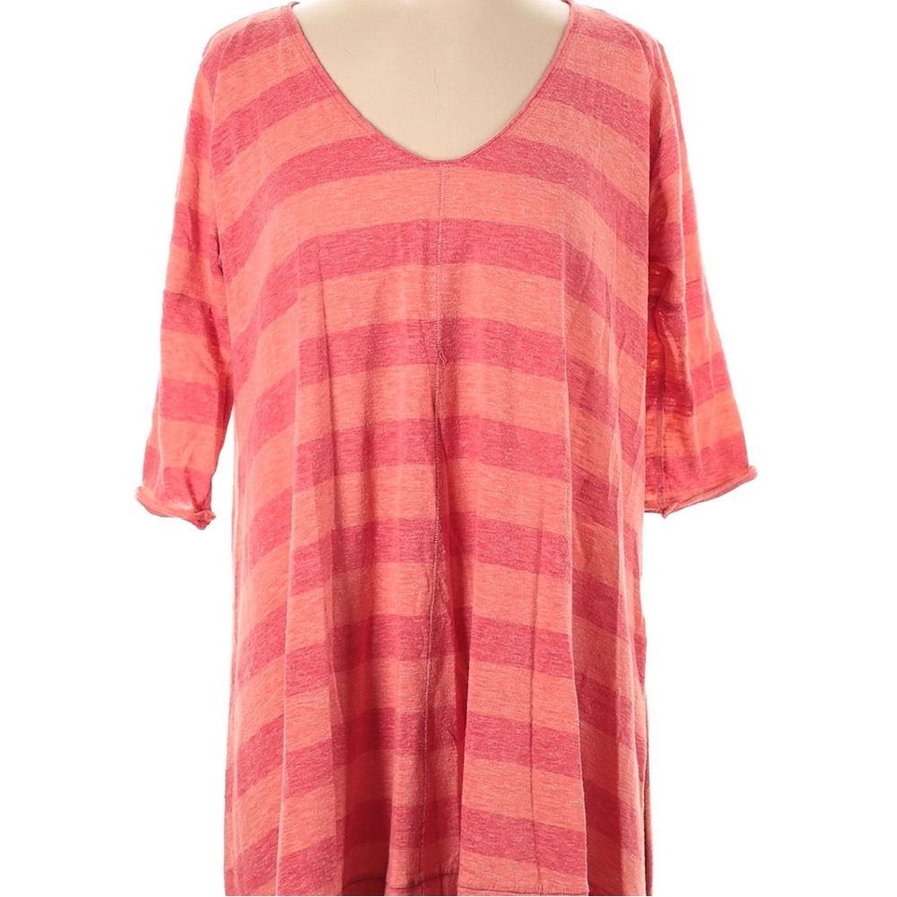 We The Free Coral and Pink Striped Tunic